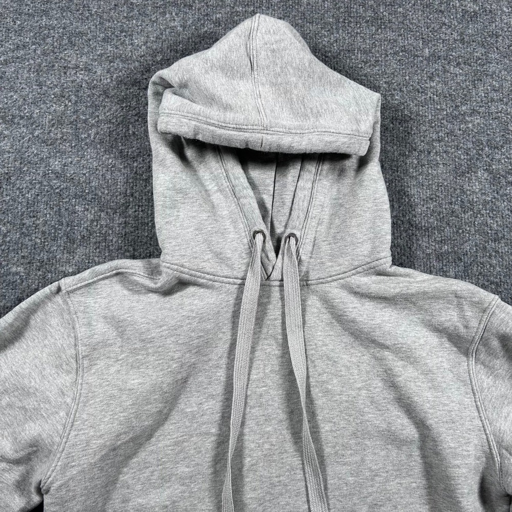 Athleta Hoodie Womens Size S Gray Long Sleeve Fleece Pullover Kangaroo Pocket